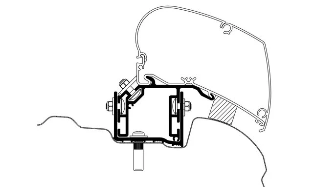 Thule Markisenadapter VW Crafter Ab Baujahr 2017 LHD (EU) 1 Thule Markisenadapter VW Crafter Ab Baujahr 2017 LHD (EU)