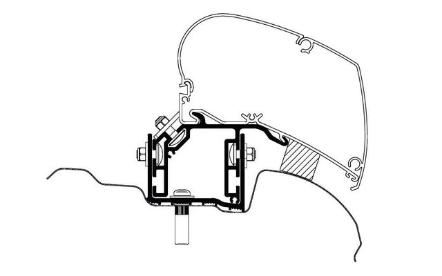 Thule Markisenadapter VW Crafter Ab Baujahr 2017 LHD (EU) 2 Thule Markisenadapter VW Crafter Ab Baujahr 2017 LHD (EU) - Image 2