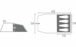 Tambu Suti TC 4 Personen Familien Tunnelzelt Navy Blau