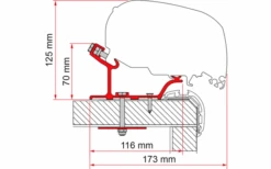 Fiamma Adapter Carthago Malibu 340 Markisenadapter Für Fiamma F80 / F65 340 -ZeltTraum Deutschland Verkaufs-Shop 651504 4503075