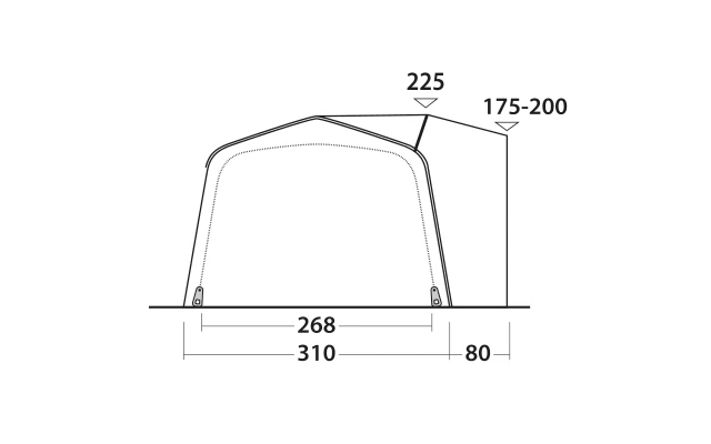 Outwell Jonesville 290 SA Flex Busvorzelt + ONS Leuchtelement-Set Bundle 2 Outwell Jonesville 290 SA Flex Busvorzelt + ONS Leuchtelement-Set Bundle - Image 2