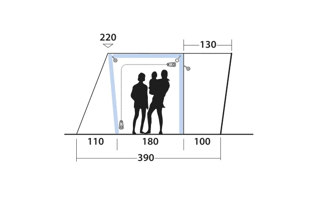 Outwell Jonesville 290 SA Flex Busvorzelt + ONS Leuchtelement-Set Bundle 3 Outwell Jonesville 290 SA Flex Busvorzelt + ONS Leuchtelement-Set Bundle - Image 3