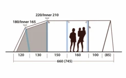Outwell Hayward Lake 6ATC Aufblasbares Tunnelzelt 6 Personen -ZeltTraum Deutschland Verkaufs-Shop 789692 5207240