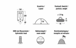 High Peak Kingfisher 2 Leichtgewichtiges Kuppelzelt 220 X 140 Cm -ZeltTraum Deutschland Verkaufs-Shop 809855 5283224